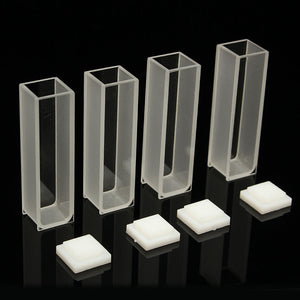 4Pcs 10mm Cuvette Cell Micro Optical Glass Spectrophotometer Cuvettes 3.5ml