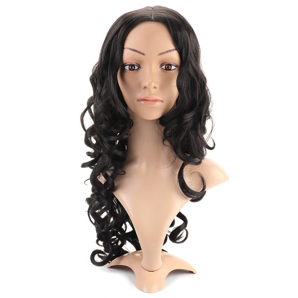 26 Women Natural Long Wavy Black Synthetic Wig
