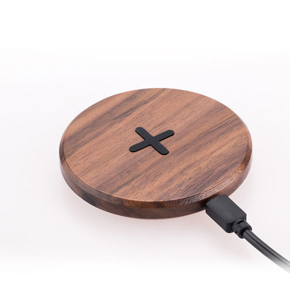 M02 Wood 10W QI Wireless Charging Pad Charger for iPhone Samsung Xiaomi