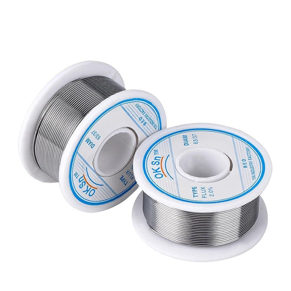 JCD Soldering Wire 0.8mm/1.0mm/1.5mm60/40 Tin Lead 45FT Flux 2.0 Wires Melt Rosin Core Desoldering Solder Tool