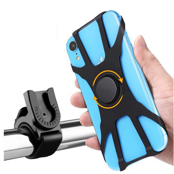 Phone Holder 360 Rotating Bracket Removable Handlebar Mount Universal For Motorcycle Riding Automobile Car Driving Bike Cycling