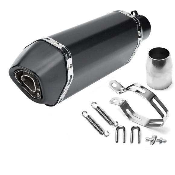 36-51mm Black Carbon Fiber Head Modified Motorcycle Exhaust Muffler Pipe