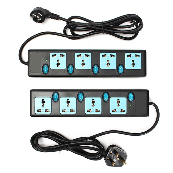 13A 4-Outlet Power Strip Surge Protector GB & British Plug with Separate Switch