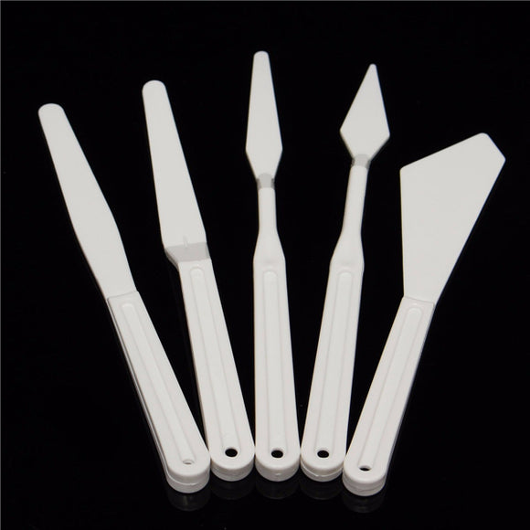 5pcs Plastic Draw Knife Pottery Carving Tool Set for Artists Painting Supplies