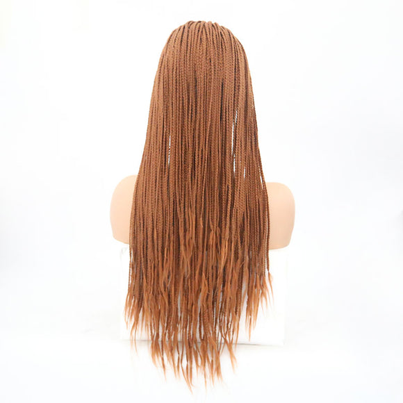 Three Dirty Scorpion Front Lace Female Chemical Fiber Wig- Brown