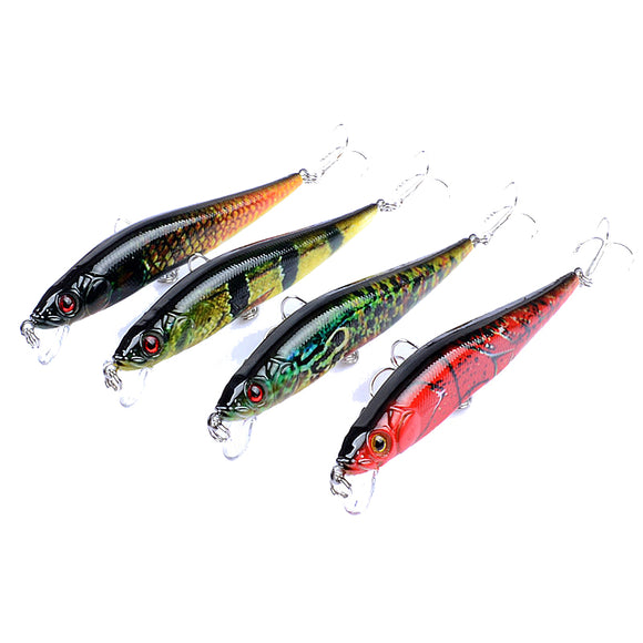 ZANLURE 4pcs/set 10cm 10g Minnow Fishing Lure 0.3m--1.5m Depth Shallow Water Artificial Hard Baits