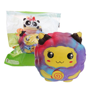 SquishyFun Galaxy Sheep Squishy 8cm*7cm*7.5cm Kawaii Soft Slow Rising Toy With Packing Bag
