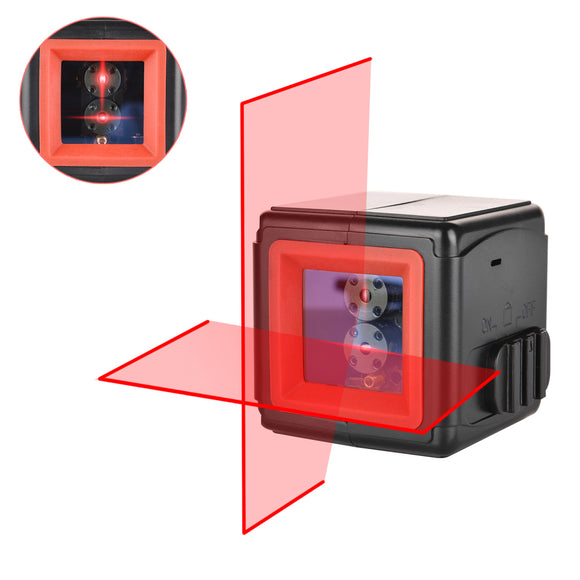 Hanmer LV2 Portable Red Light 2 Line 1 Point Cube Laser Level Cross-line Laser With Self-leveling In