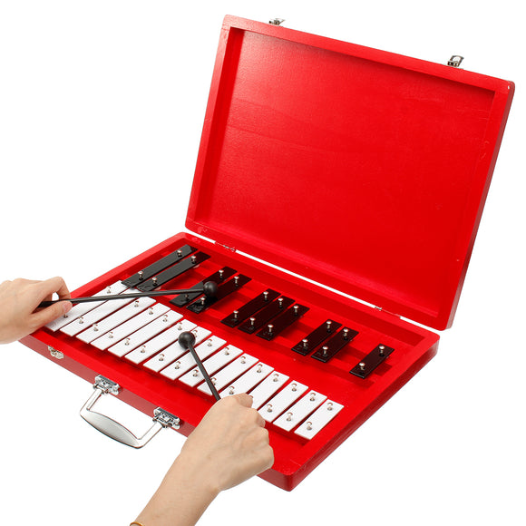 25 Notes Wooden Glockenspiel Xylophone Educational Musical Instrument Percussion Gift for Children