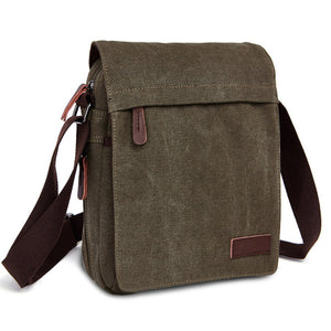 Men Women Canvas Leisure Multi Pocket Crossboby Bag Capacity Shoulder Bag