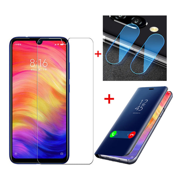 Bakeey Flip Protective Case + Anti-explosion Screen Protector + 2 PCS Phone Lens Film for Xiaomi Redmi Note 7 / Note 7 Pro