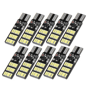 10PCS T10 W5W 30SMD LED Car Side Marker Lights Wedge Bulb Lamp with 3 Flash Modes 6W 240LM White