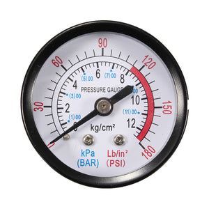 1/4 BSP Thread 0-180PSI 0-12Bar Air Pressure Gauge For Air Compressor Iron"