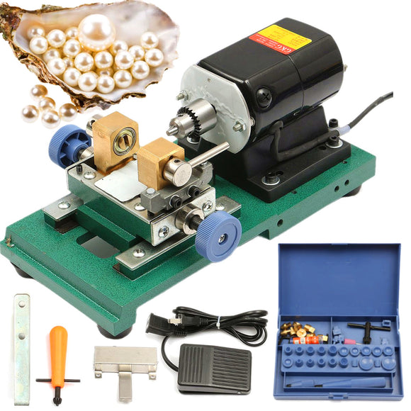 Drillpro 280W 220V Mini Beads Drilling Machine Drills Hole Punch DIY Beads Making Tool