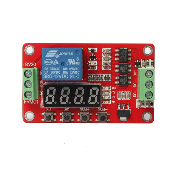 FRM01 12V 1 Channel Multifunction Relay Module Loop Delay Timer Switch Self-Locking PLC Cycle Timer Module Delay Time Switch