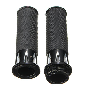 Pair 1inch 25mm Motorcycle Handlebar Hand Grips For Harley Touring FLHT FLHR Black