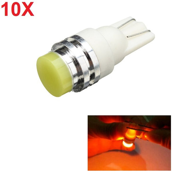 10pcs T10 1.5W 12V W5W Amber LED Side Maker Light Car Turn Signal Lamp Wedge Bulb
