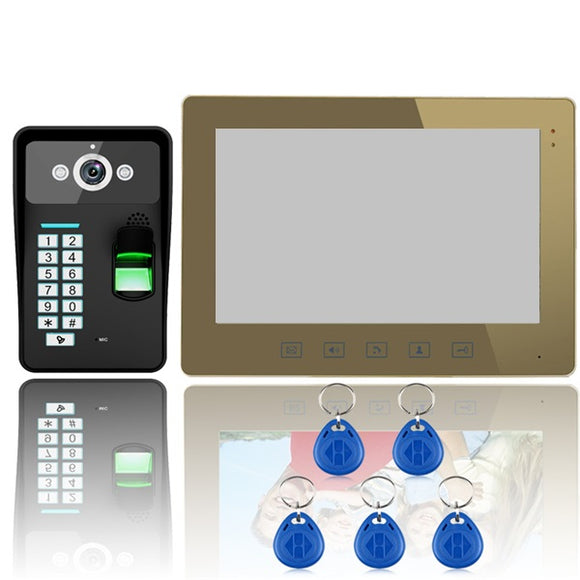 ENNIO SY1001A-MJF11 Touch Key 10 LCD Fingerprint Video Door Phone Intercom 1000TVL IR Camera