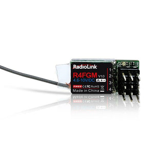 RadioLink R4FGM 4CH Receiver Integrated Gyro for RC MINI-Z Cars Boats RC4GS/RC6GS/RC4G