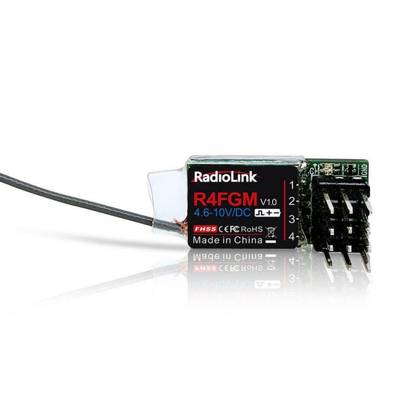 RadioLink R4FGM 4CH Receiver Integrated Gyro for RC MINI-Z Cars Boats RC4GS/RC6GS/RC4G