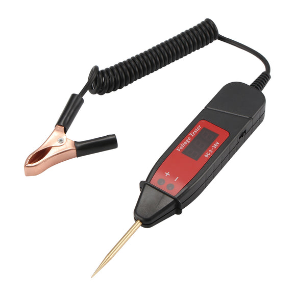 Car Digital LCD Electric Voltage Test Pen DC3-36V Detector Tester Pencil Repair Tool with LED Light
