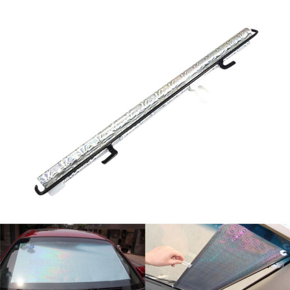 Laser Reflect Light Manual Retractable PVC Thermal Insulation Car Sun Window Shade