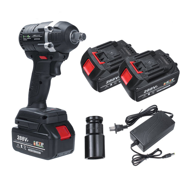 21V 630N.m Electric Impact Wrench 3 in 1 Brushless Cordless LED With 2 Batteries