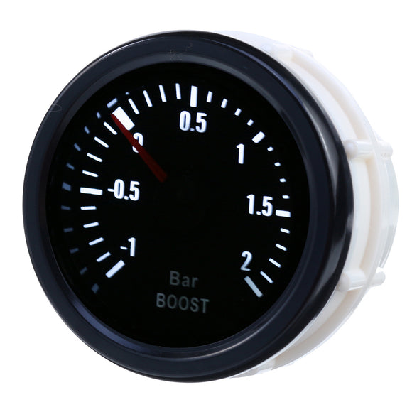 2Inch 52mm -1 To +2 Bar 12V Car LED Turbo Boost Pressure Gauge Meter Universal