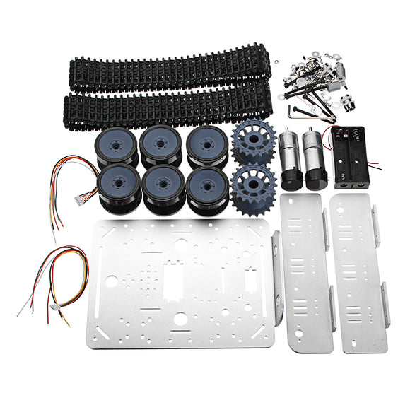 300*220*55mm Silver TP200 Crawler Robot Tank Chassis Car DIY Kit Load 2.3KG-5KG with Motor