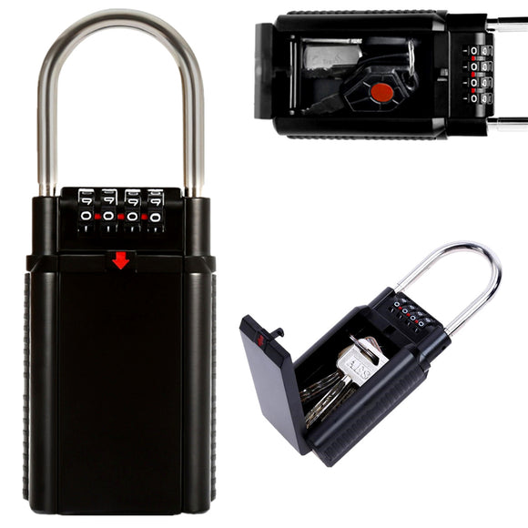 4 Digit Combination Password Travel Luggage Suitcase Code Padlock Safety Key Storage Case