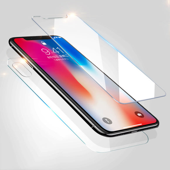 Bakeey 0.26mm 2.5D Front Rear Tempered Glass Film Screen Protector for iPhone XS/X