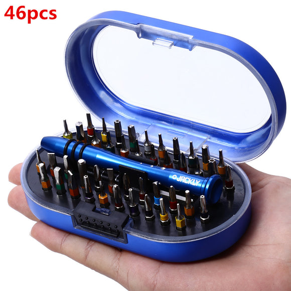 JACKLY 46PCS HT0240ACR Precision Screwdriver Electronic Equipment Repair Tool Set