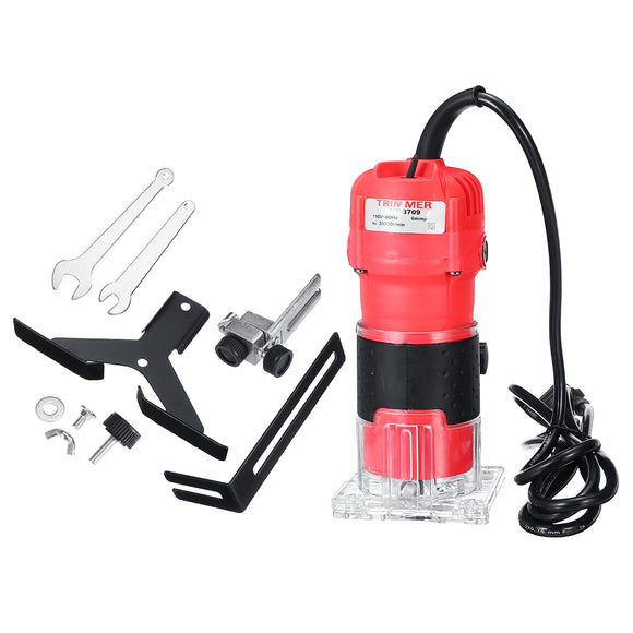 6.35mm Electric Hand Trimmer Wood Laminate Palm Router Joiners Wood Work Tool 30000RPM