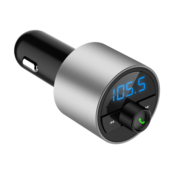 Mini LED Display Dual USB bluetooth Hands-free Smart Quick 3.0 Wireless Car Charger with Microphone