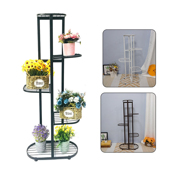 6 Tire Metal Plant Stand Display Shelf Home Garden Ornaments Indoor /Outdoor