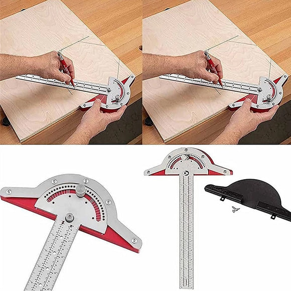 Measuring Angle Ruler Durable Hot Carpenter Edge Rule Woodworking Protractor Measure Tools