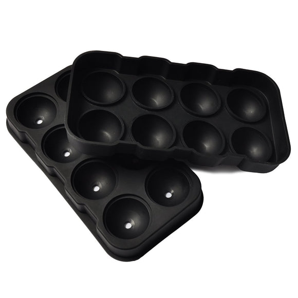 KCASA KC-IT03 8 Holes Large Sphere Silicone Ice Cube Whiskey Cocktail Drinks Ball Ice Mold Tray