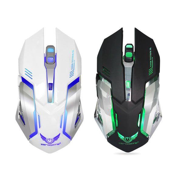 Zerodate 7 Colors 5 Buttons 2400DPI Wireless Backlight Ergonomics Optical Gaming Mouse