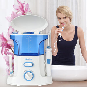 Nicefeel Water Flosser Dental Oral Irrigator with 10 Pressure Settings Water Flosser for Teeth Clean