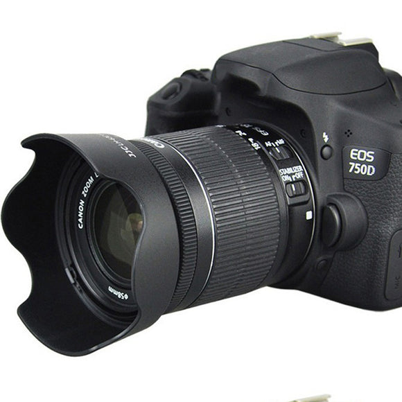 JJC EW-63C Lens Hood for Canon 100D/200D/750D/760D Lens 18-55 STM Hood 58mm