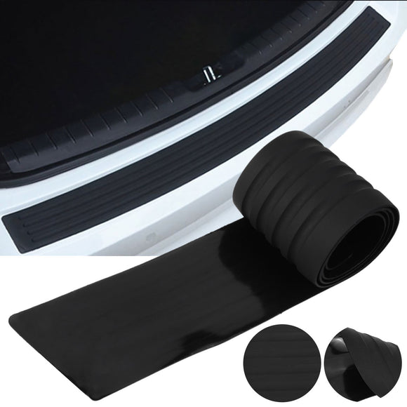 Car SUV Rear Trunk Sill Plate Bumper Guard Protector Rubber Pad Cover Trim Black