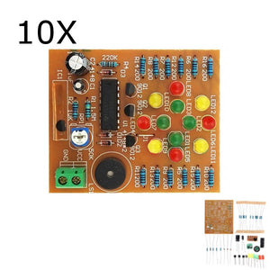 10Pcs DIY CD4060 Music LED Light Kit Electronic Training DC 3V-5V