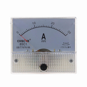10Pcs TS-0421 85C1-DC30A DC Current Meter Panel Portable 0-30A Ammeter Durable Analog Amperemeter Panel Voltmeter