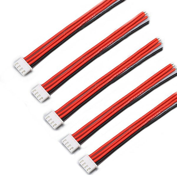 5PCS 3S 4Pin 2.54XH 30cm Lipo Battery Charger Silicone Wire Balance Extension Cable