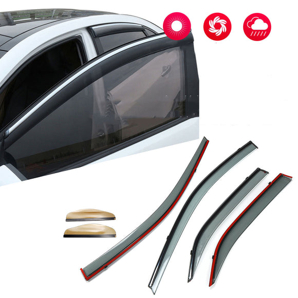 Window Visor Rain Guard Vent Sun Shade Wind Deflectors For Toyota Camry 2012-2016