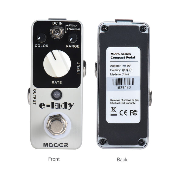 MOOER MFL2 E-lady Guitar Effects Pedal Classic Analog Flanger Sound with 2 Modes True Bypass