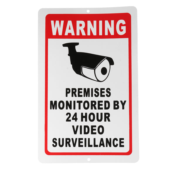 18x28cm Home CCTV Surveillance Security Camera Video Sticker Warning Decal Sign