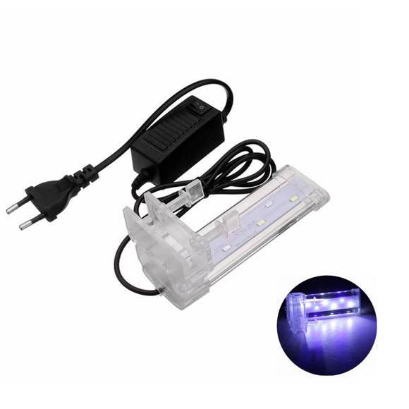 12CM Crystal LED Aquarium Light Clip on Plant Grow Fish Tank Lighting Lamp AC220V