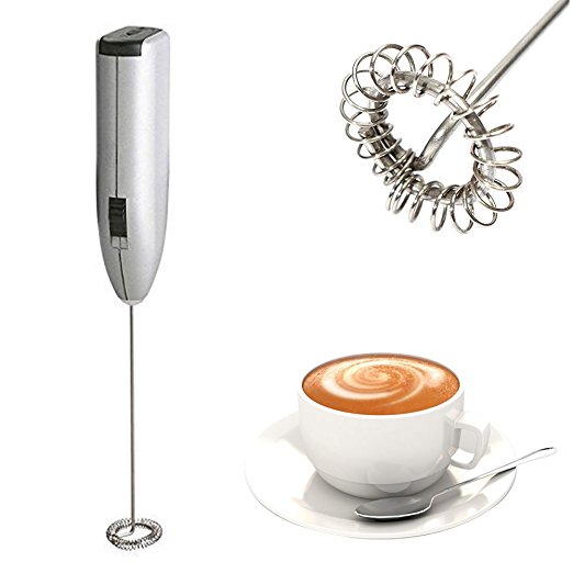Automatic Milk Frother Electric Handhold Stainless steel Mini Coffee Milk Mixer Portable Frother