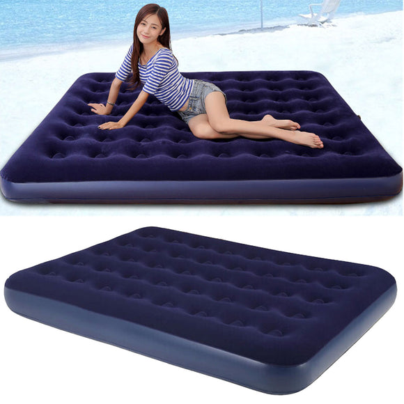 Inflatable Travel Car Lazy Air Bed Sleeping Mattress Couch Sofa Camping Seat Pump Mat